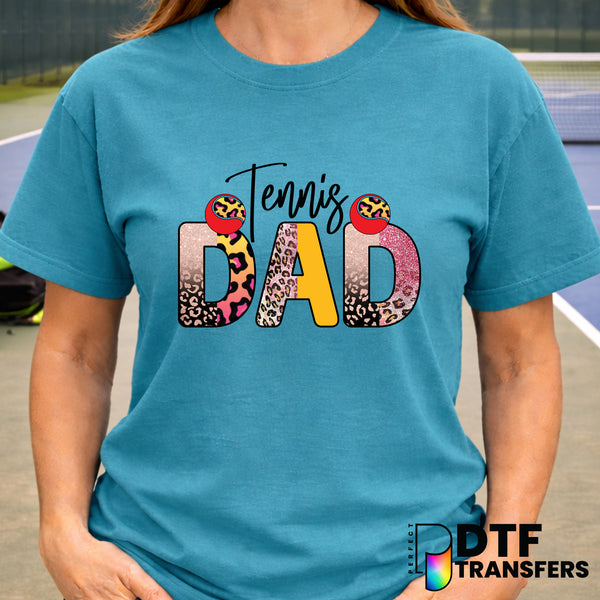 Tennis Dad Leopard Faux Glitter – Tennis DTF Transfer