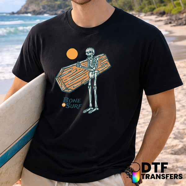 Bone To Surf – Surfing DTF Transfer