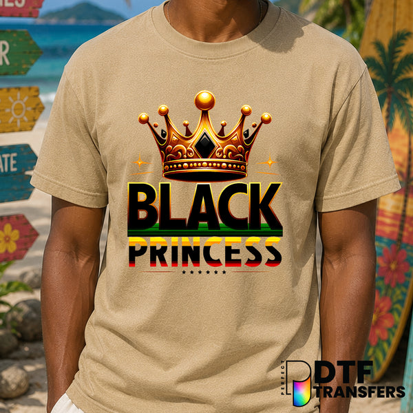 Black Princess Colorful Black History – Black History Month DTF Transfer