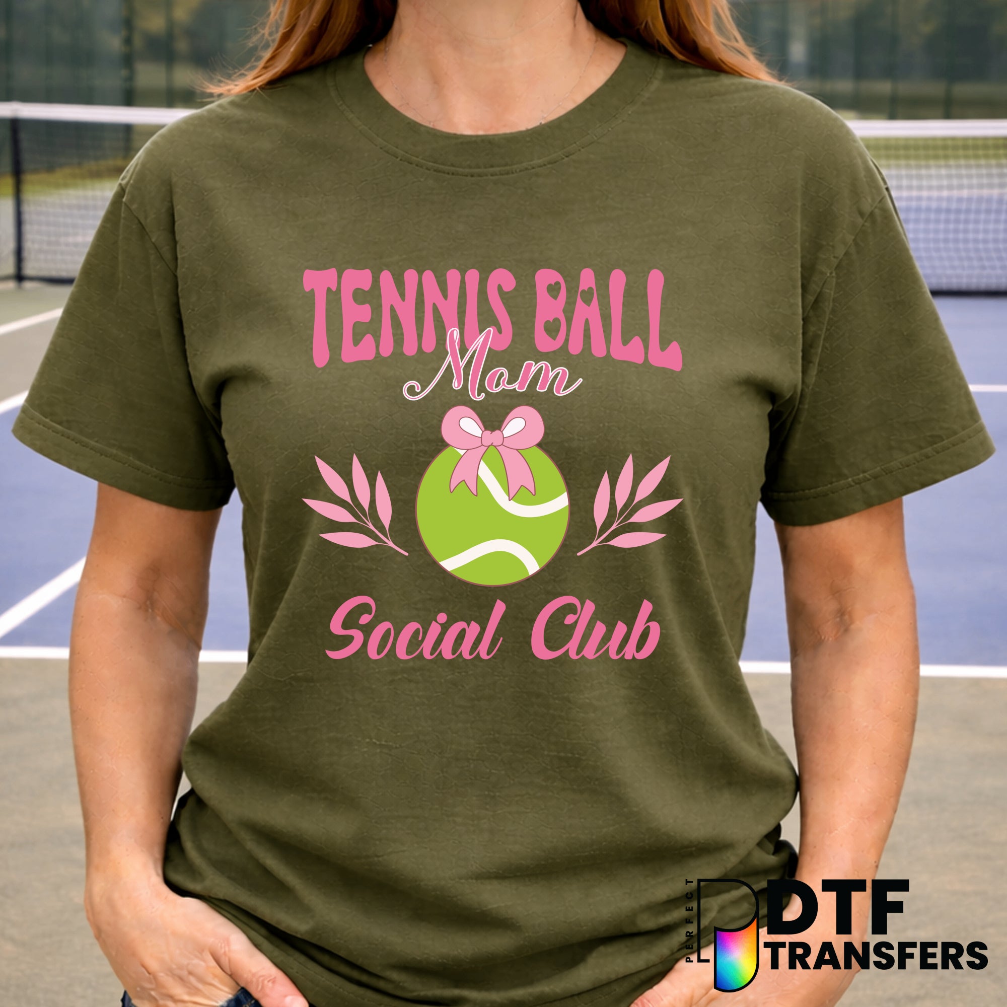 Tennis Ball Mom Social Club – Tennis DTF Transfer