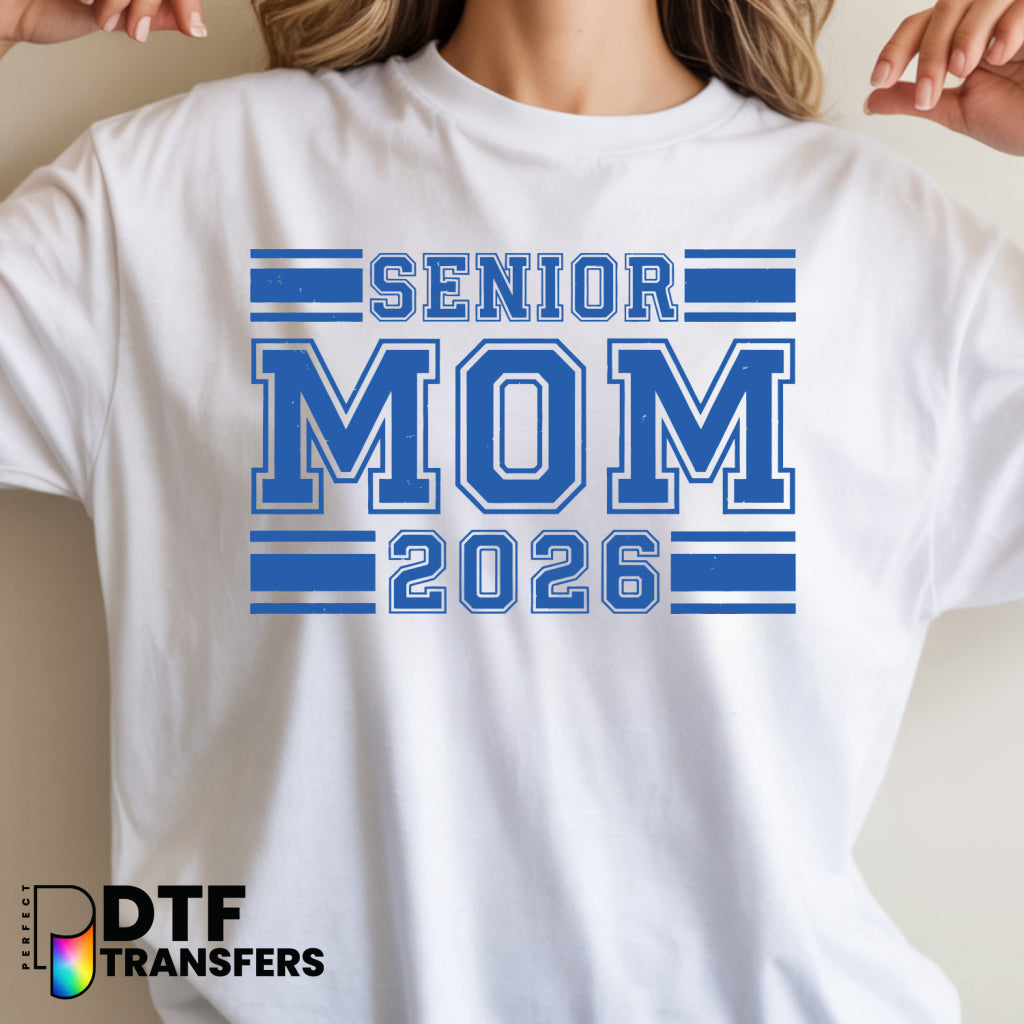 VINTAGE VARSITY SENIOR MOM 2026 – Teacher DTF Transfer