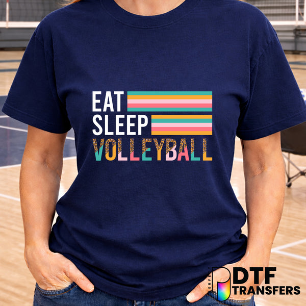 Eat Sleep Volleyball – Volleyball DTF Transfer