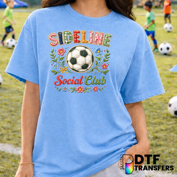 Sideline Social Club Floral Soccer – DTF Transfer