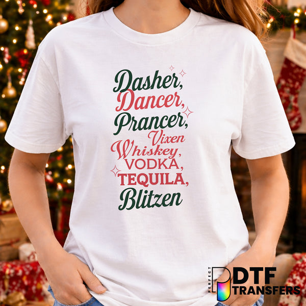 It's Not Drinking Alone If The Reindeer Are Home – Christmas DTF Transfer