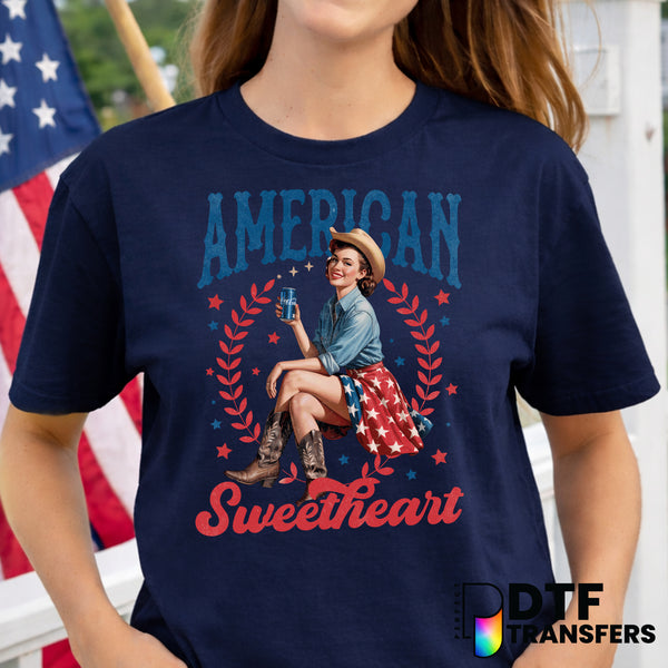 American Sweetheart – Fourth of July DTF Transfer