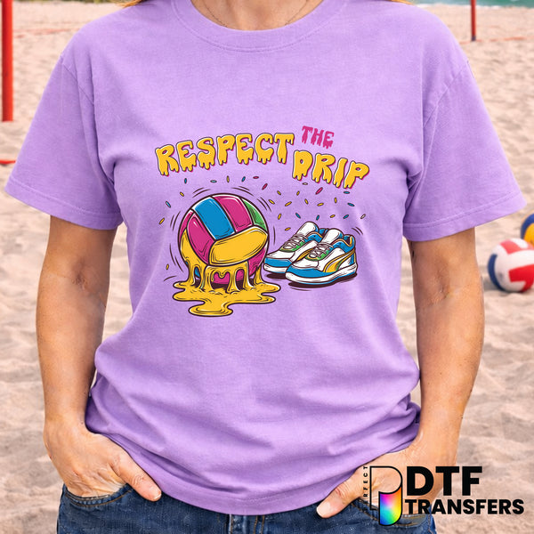 Respect The Drip Volleyball Sprinkles – Volleyball DTF Transfer