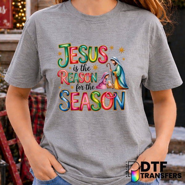 Jesus is the Reason for the Season – Christmas DTF Transfer
