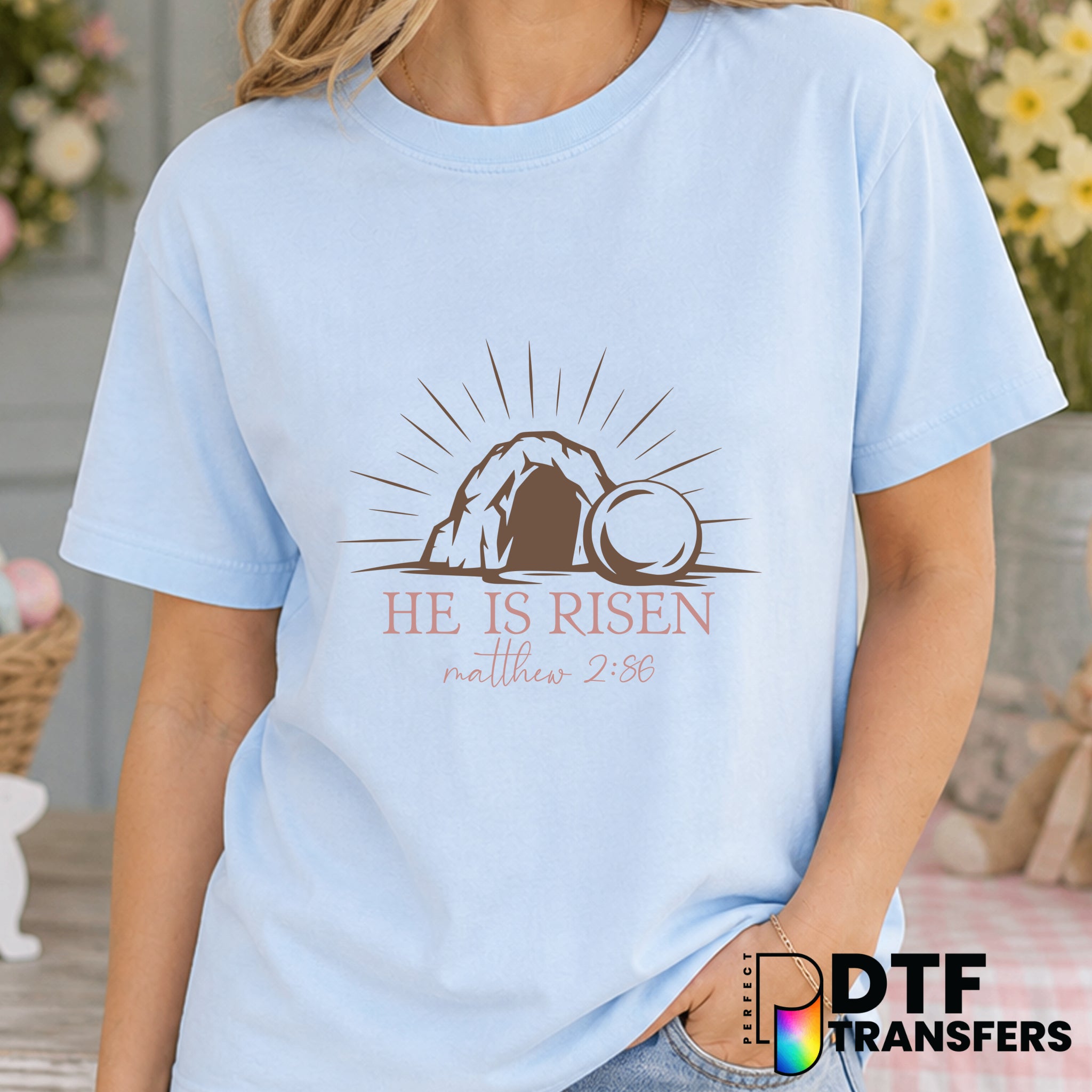 He Is Risen – Easter DTF Transfer
