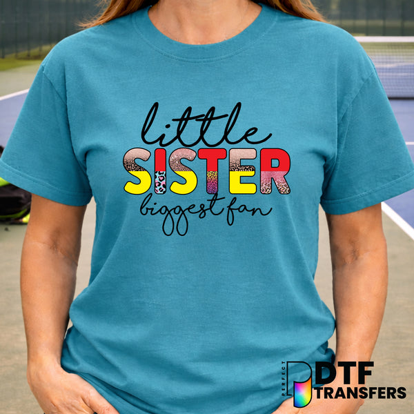 Little Sister Biggest Fan – Tennis DTF Transfer