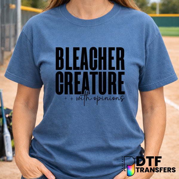 Bleacher Creature with Opinions – Softball DTF Transfer