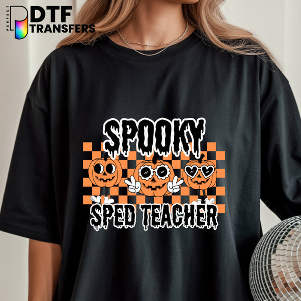 Retro Halloween Spooky SPED Teacher Special Education – Special Education DTF Transfer