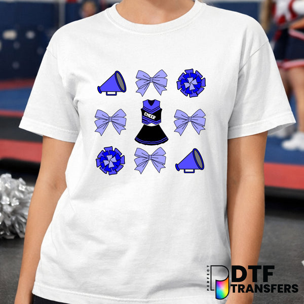 Coquette Bows Megaphone Pom Pom – Cheerleading DTF Transfer