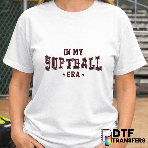 "In My Softball Era" – Softball DTF Transfer