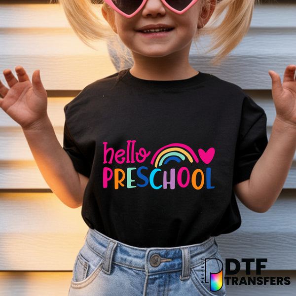 Hello Preschool Welcome Back to School – Teacher DTF Transfer