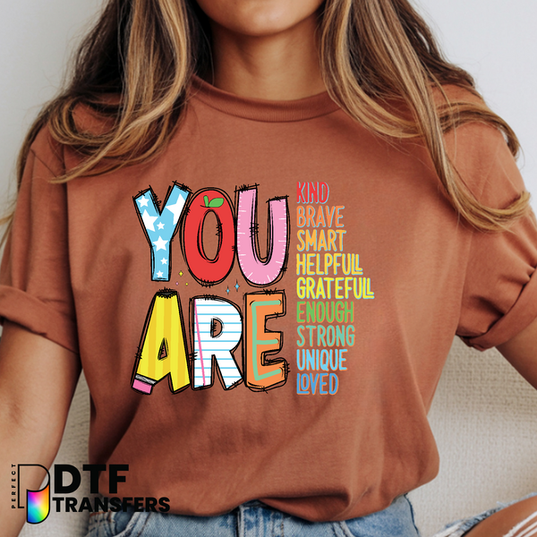 You Are Kind - Teacher DTF Transfer