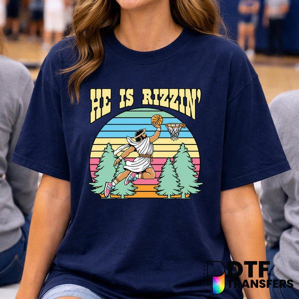 He is Rizzin' – Basketball DTF Transfer