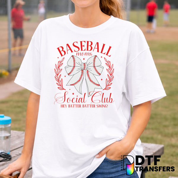 Baseball Moms Social Club – Baseball DTF Transfer