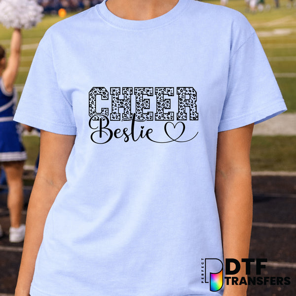 Cheer Bestie Varsity Leopard Heart – Cheerleading DTF Transfer