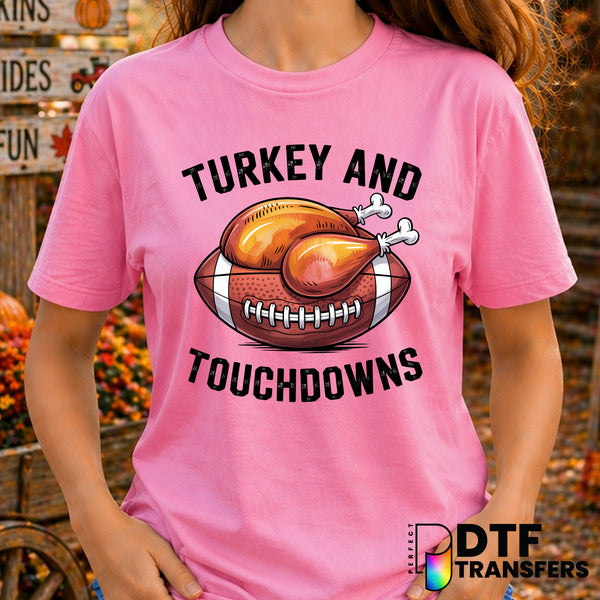 Turkey and Touchdowns – Thanksgiving DTF Transfer