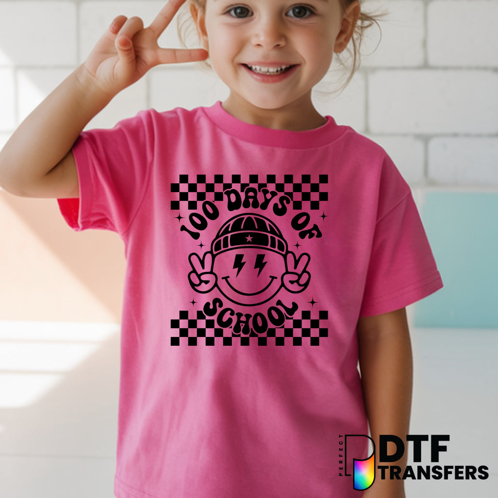 HAPPY 100 DAYS SMARTER OF SCHOOL – Teacher DTF Transfer