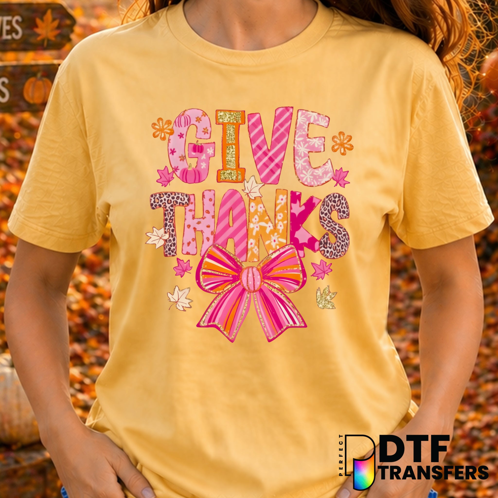 Give Thanks – Thanksgiving DTF Transfer