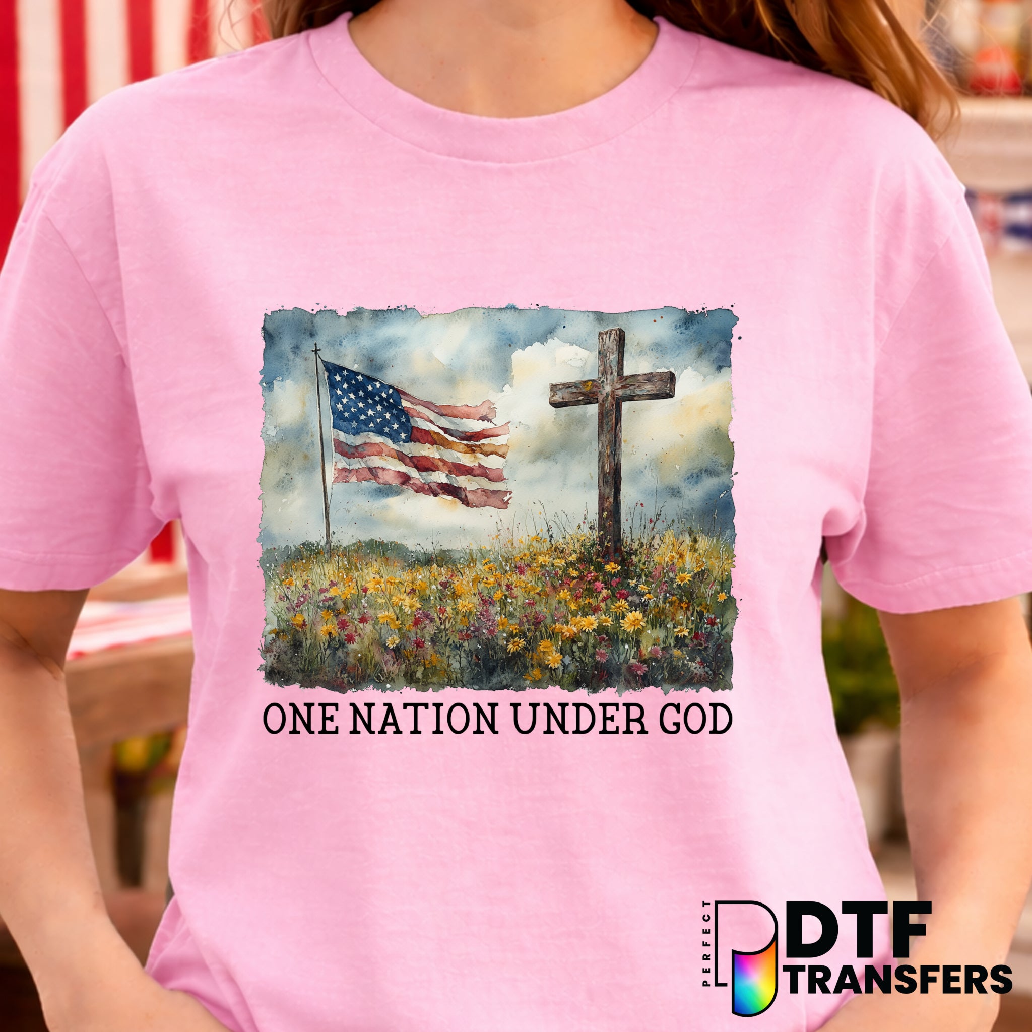 One Nation Under God – Fourth of July DTF Transfer
