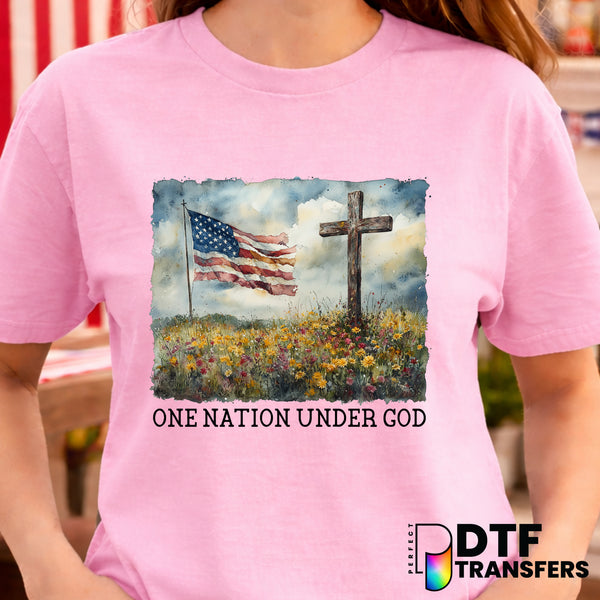 One Nation Under God – Fourth of July DTF Transfer