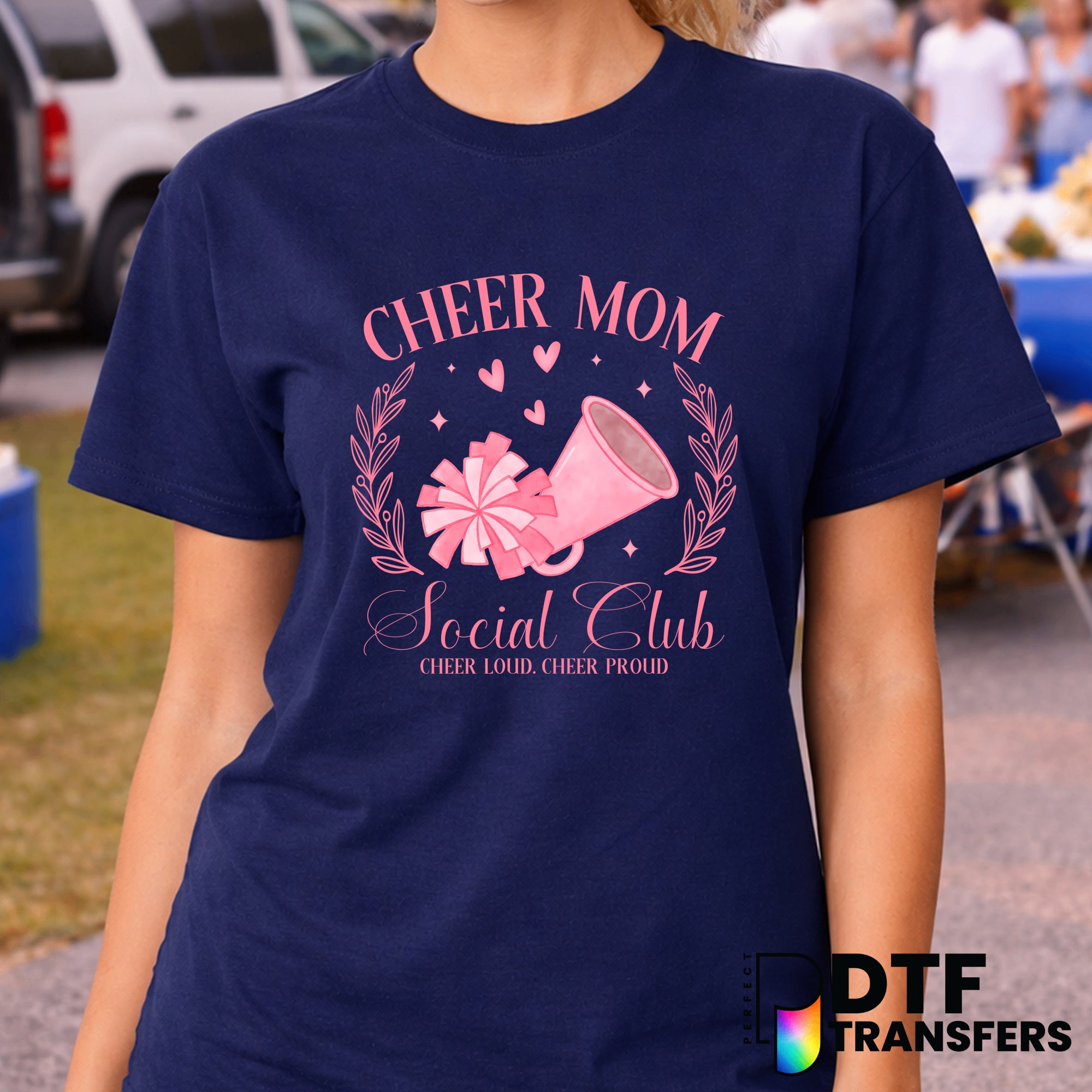 Cheer Mom Social Club – Cheerleading DTF Transfer