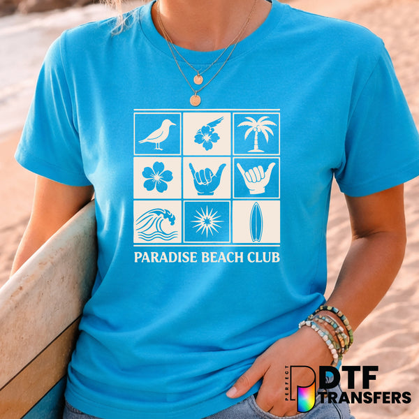 Paradise Beach Club Surfing Est. 1978 – Surfing DTF Transfer