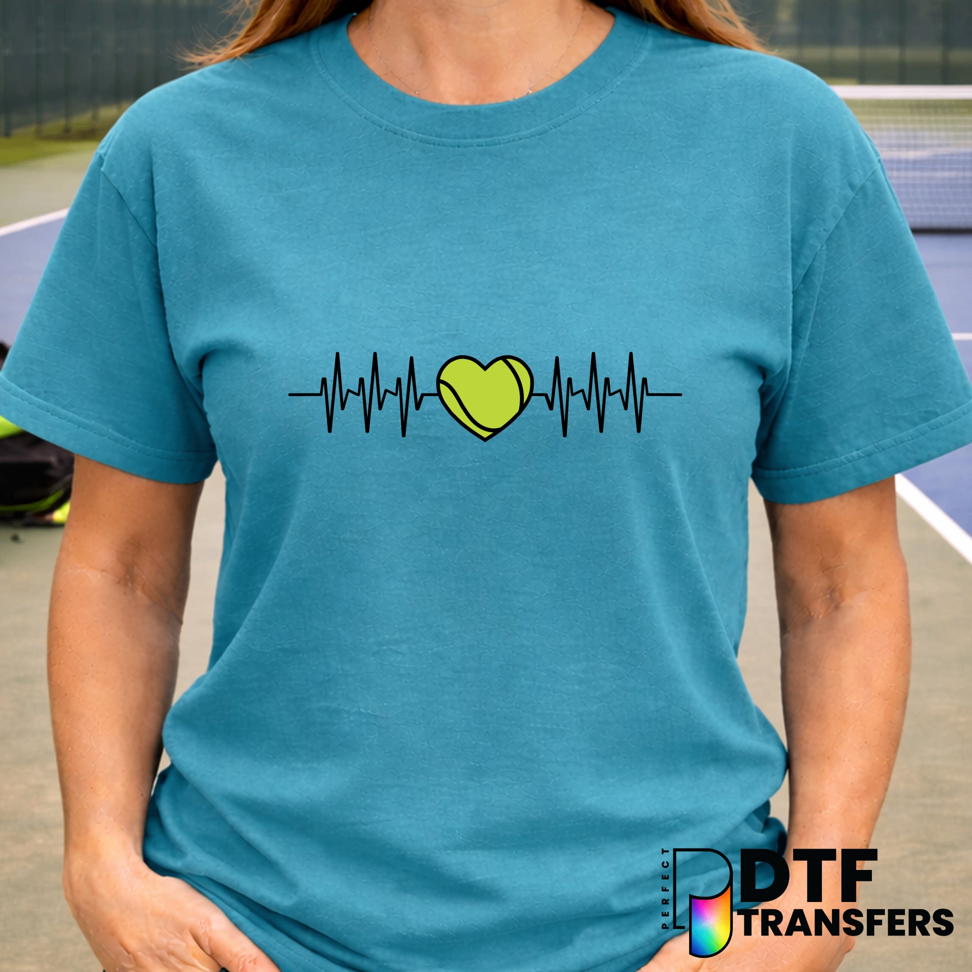 Tennis Heartbeat – Tennis DTF Transfer