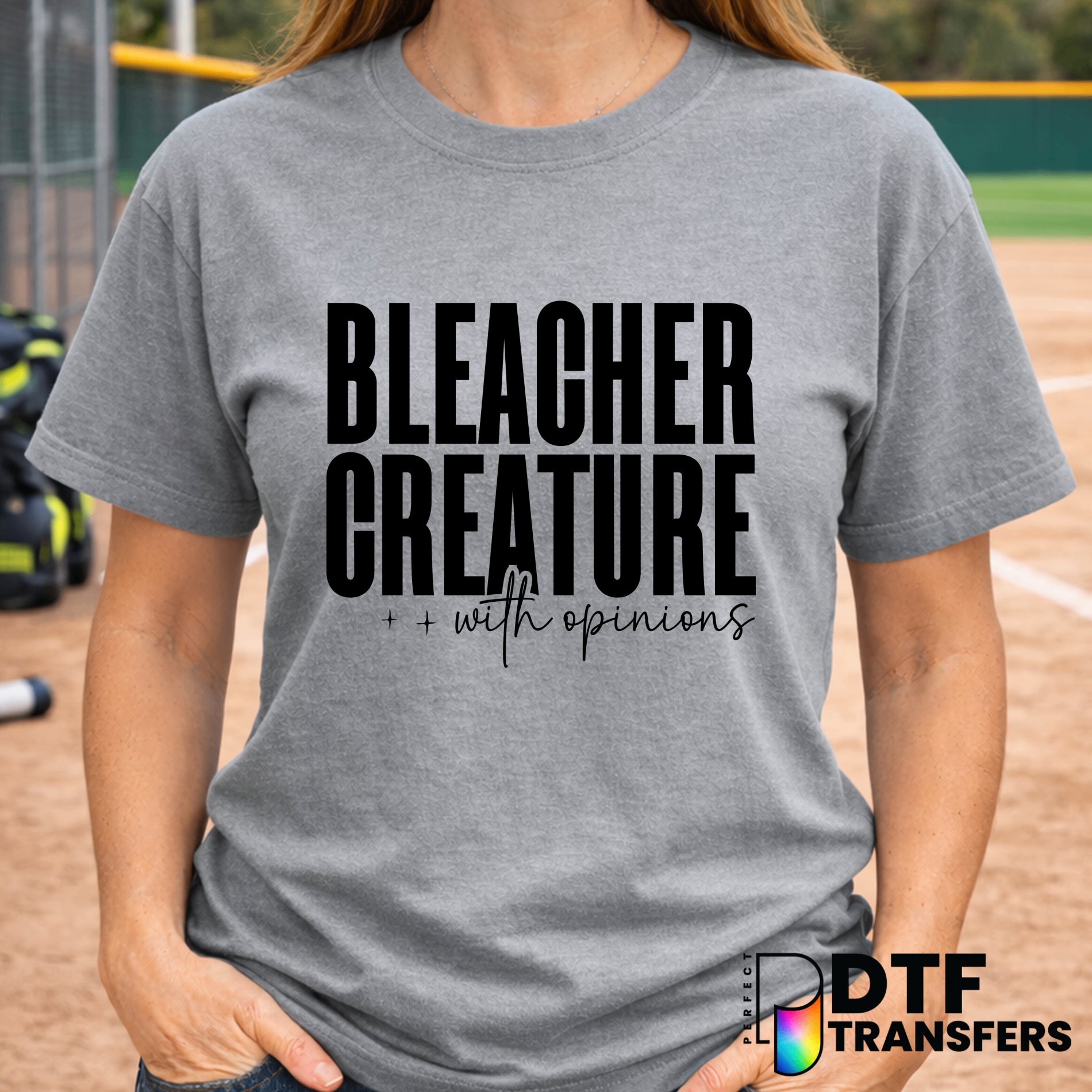 Bleacher Creature with Opinions – Softball DTF Transfer