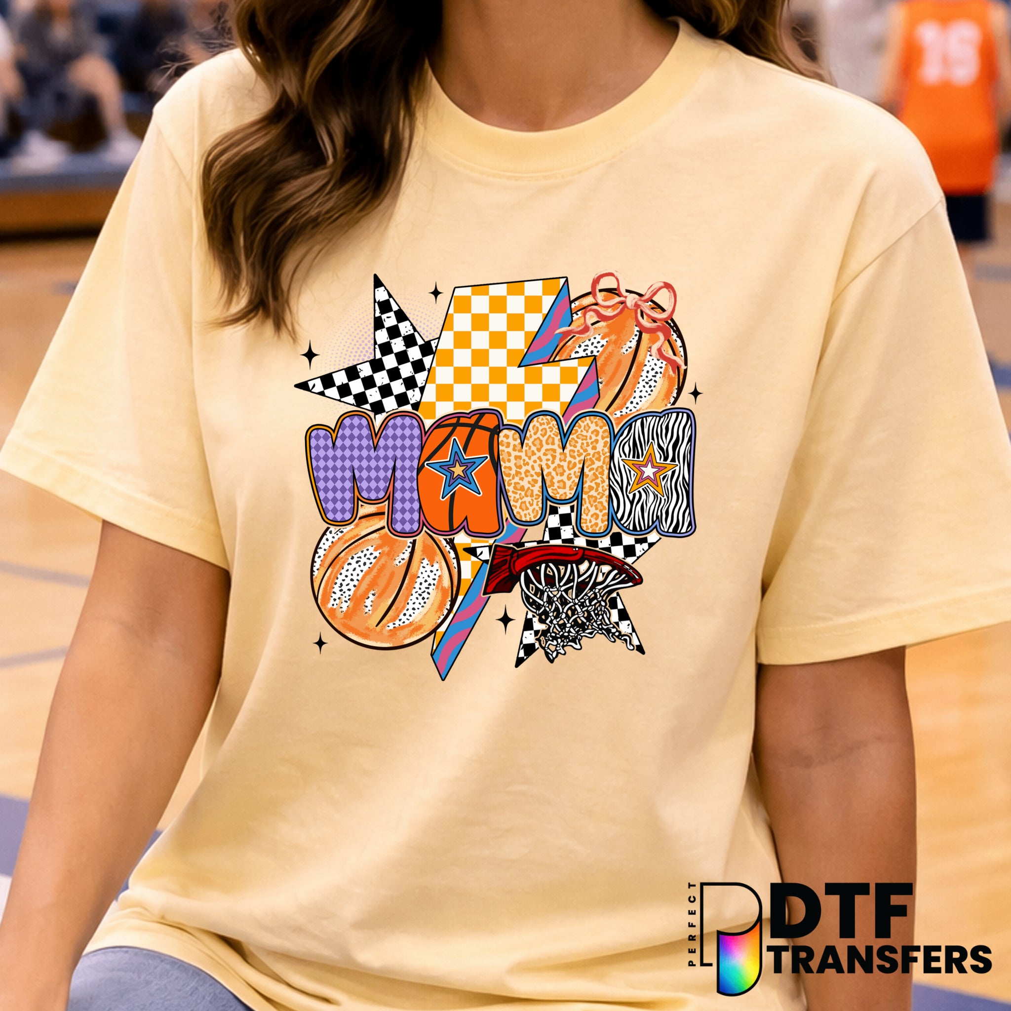 RETRO BASKETBALL MAMA – Basketball DTF Transfer