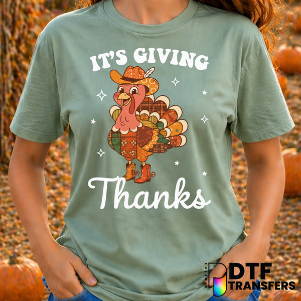 It's Giving Thanks – Thanksgiving DTF Transfer
