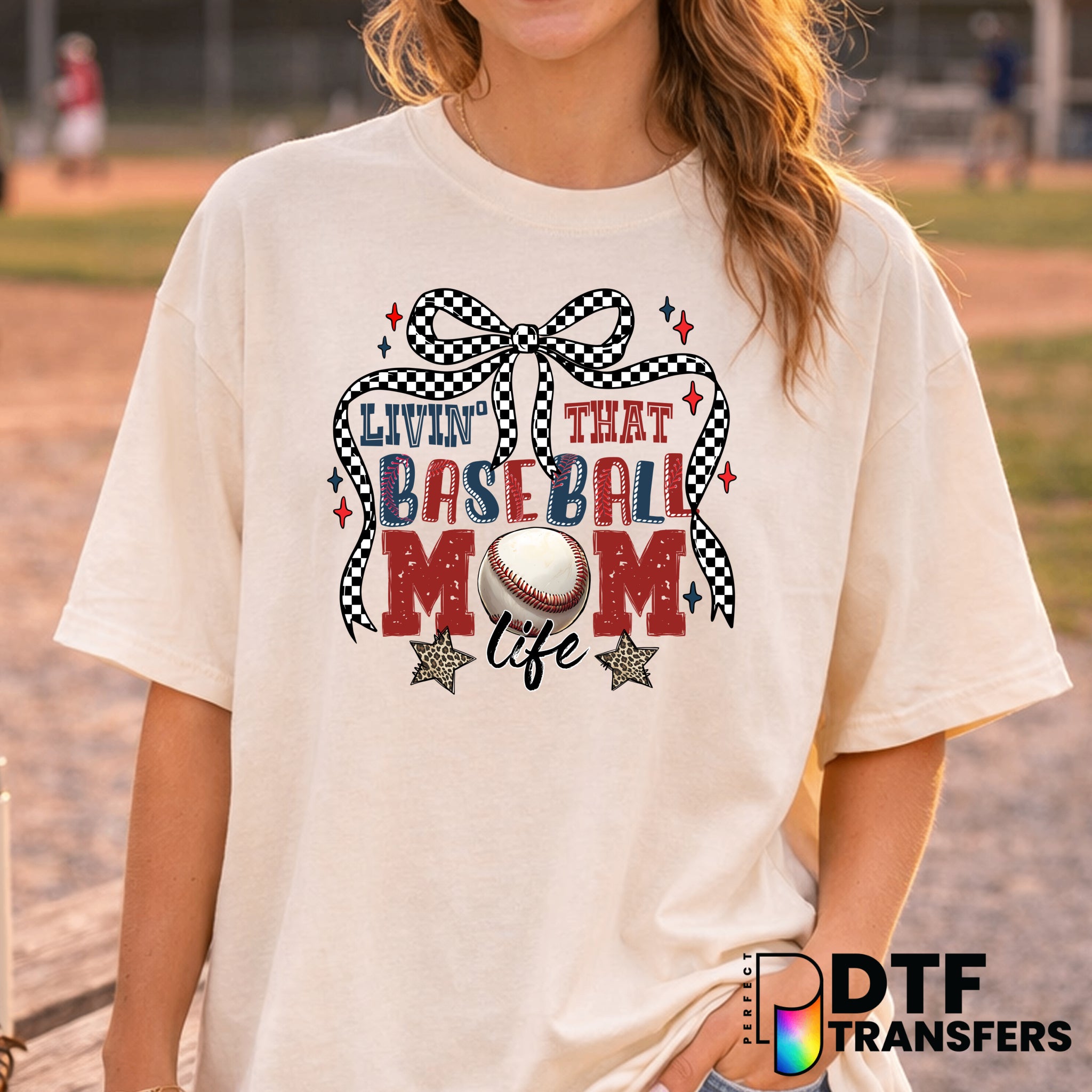 Livin' That Baseball Mom Life – Baseball DTF Transfer