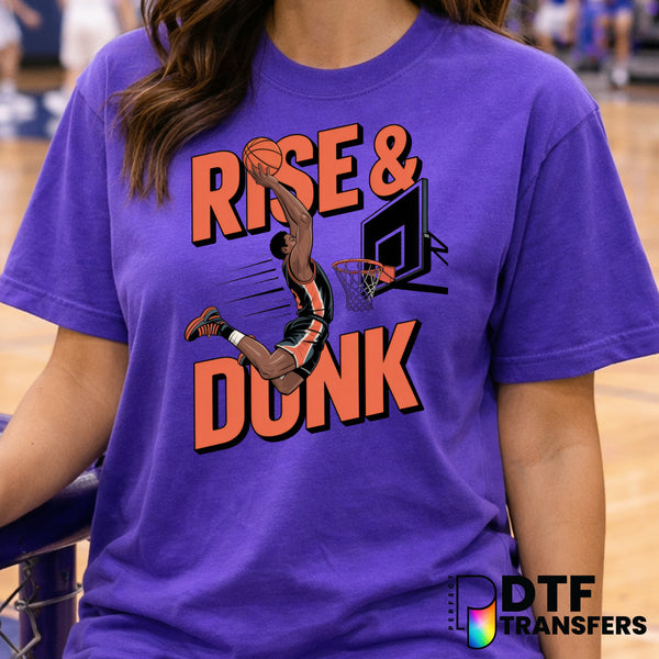 Rise and Dunk – Basketball DTF Transfer