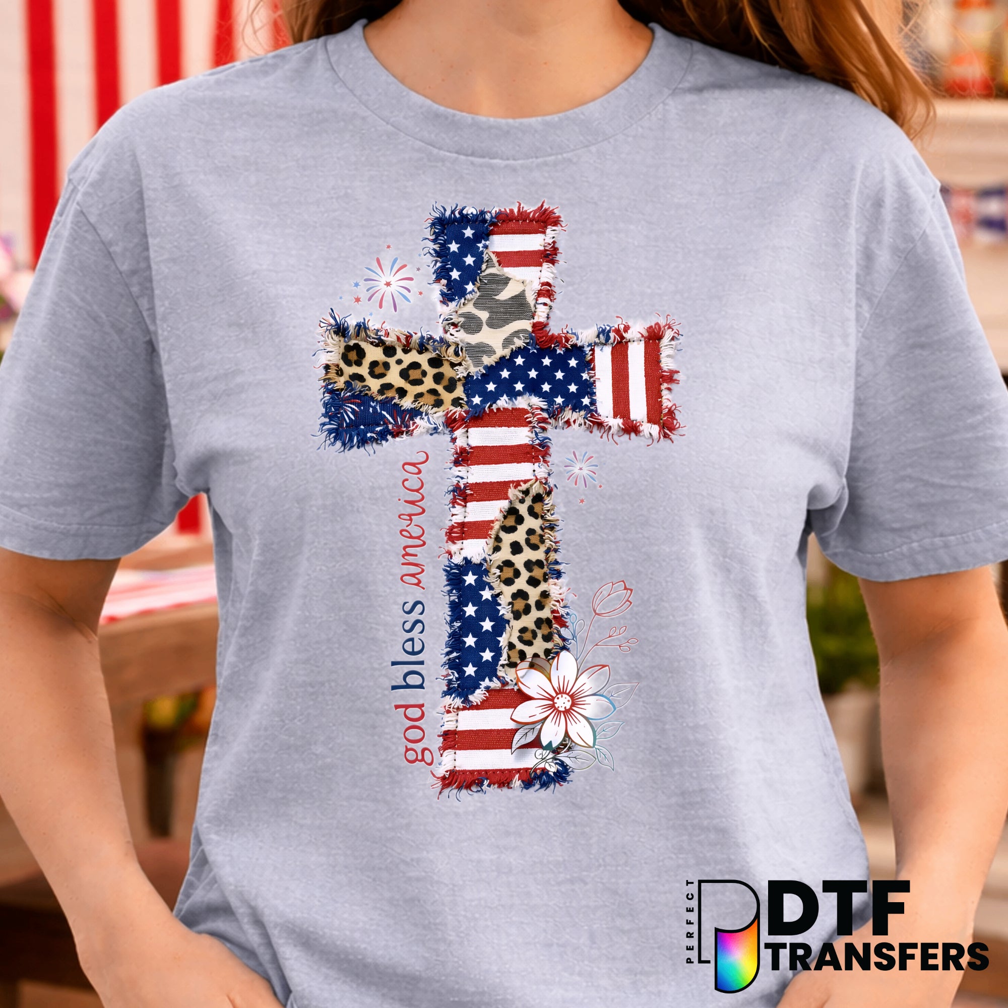 God Bless America – Fourth of July DTF Transfer