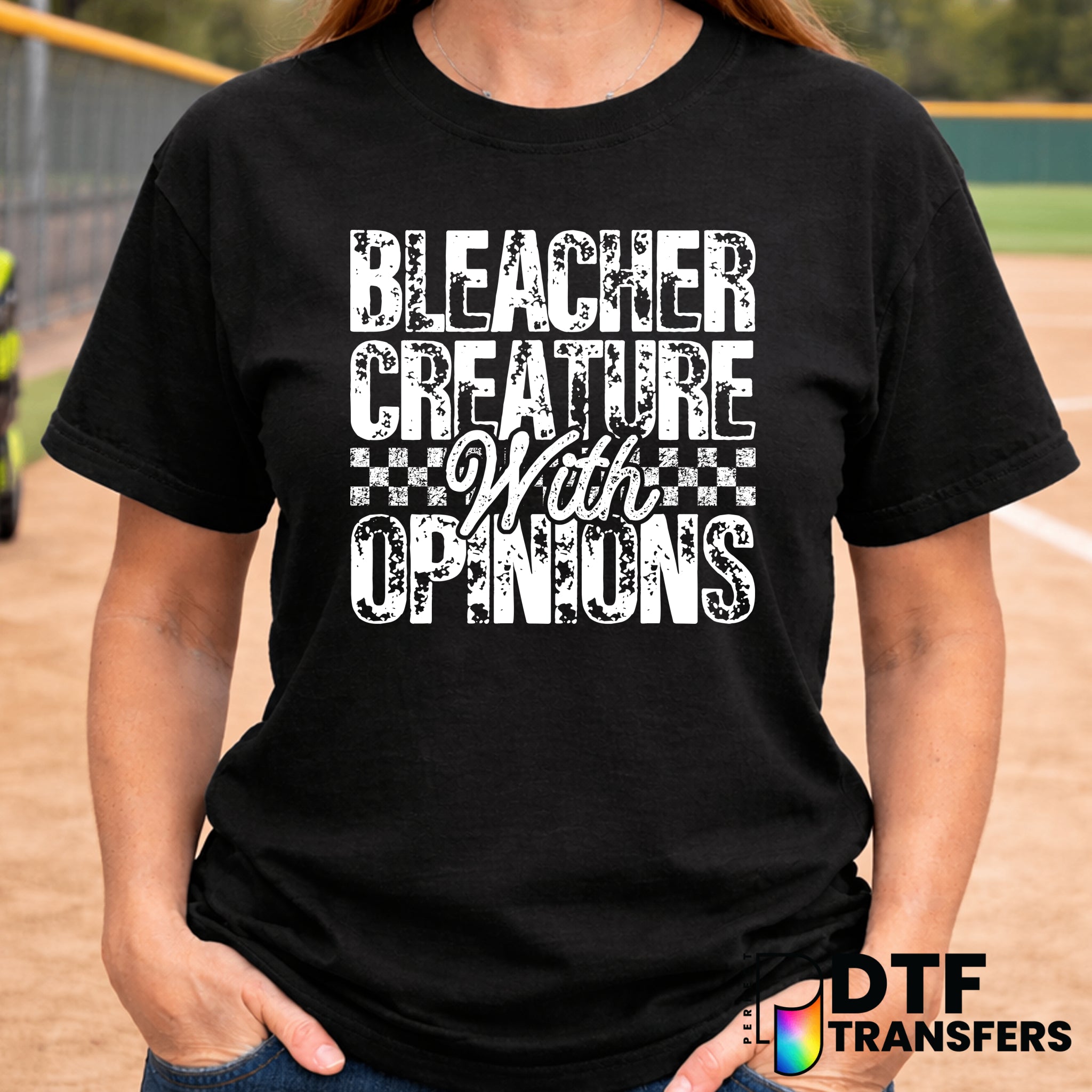 Bleacher Creature with Opinions – Softball DTF Transfer
