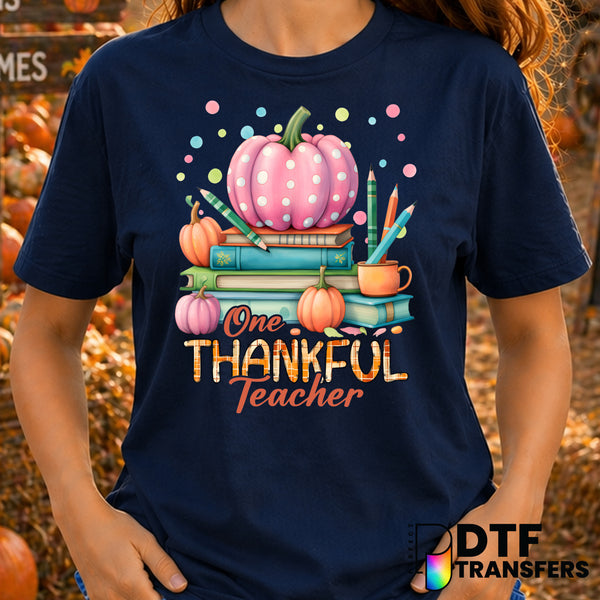 One Thankful Teacher – Thanksgiving DTF Transfer