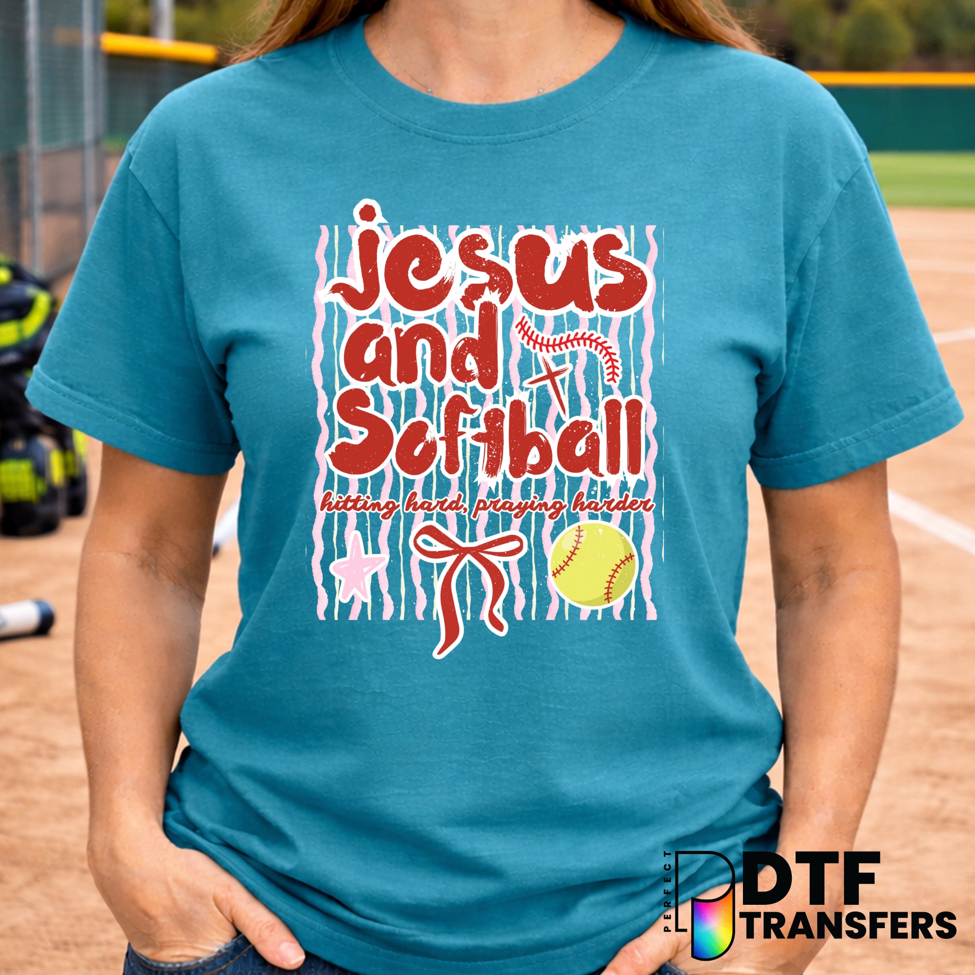 Jesus & Softball – Softball DTF Transfer