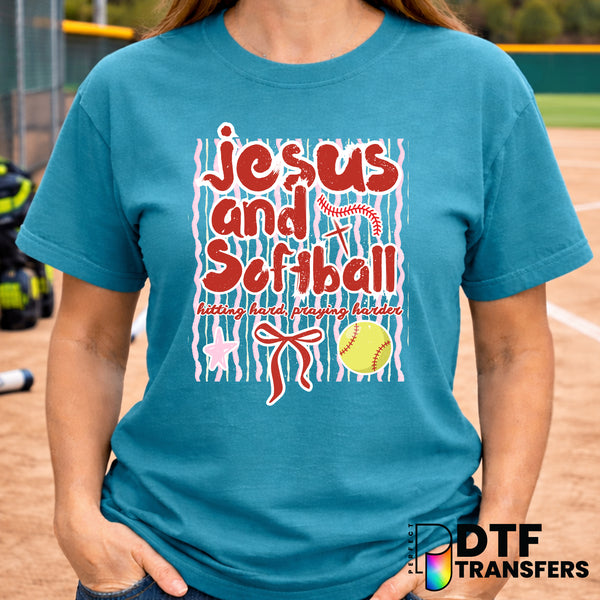 Jesus & Softball – Softball DTF Transfer