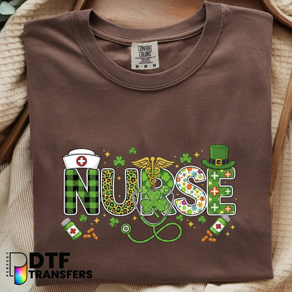St. Patrick's Day Lucky Nurse – School Nurse DTF Transfer