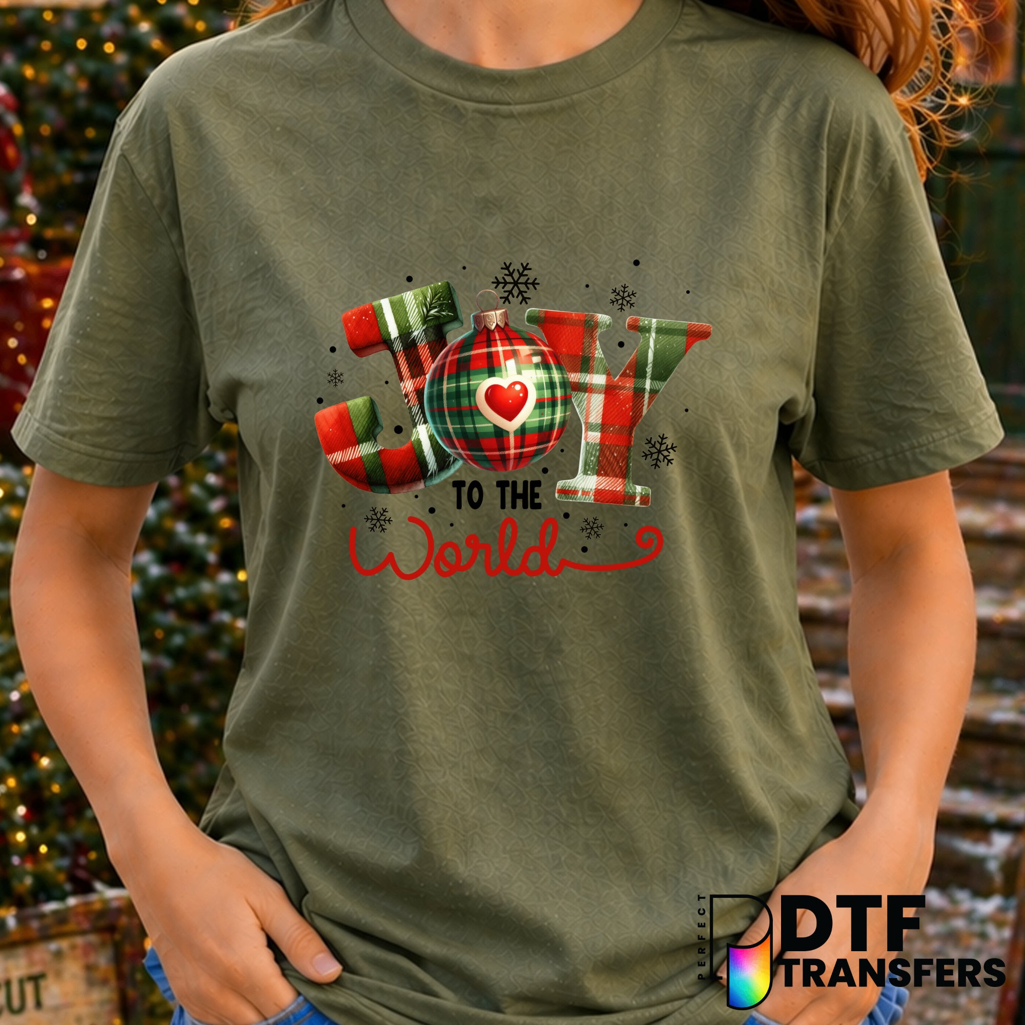 Joy to The World – Christmas DTF Transfer
