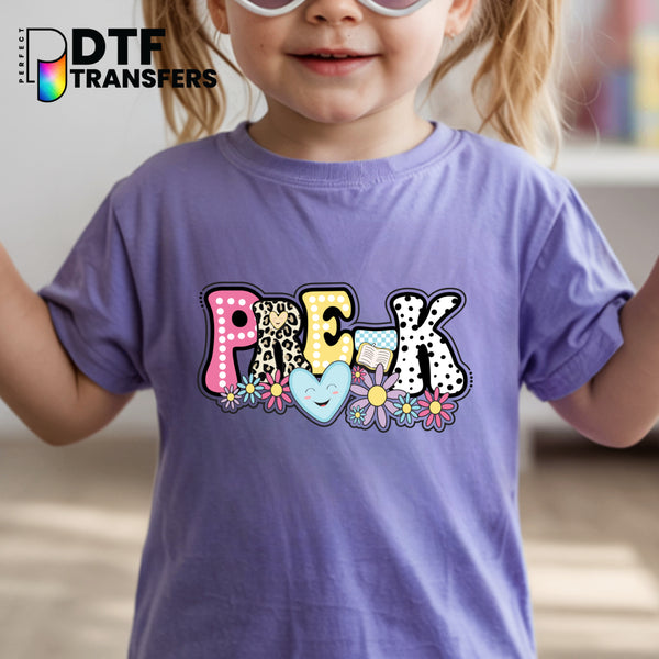 Pre-K Welcome Back to School Dalmation Leopard Checkered – Teacher DTF Transfer