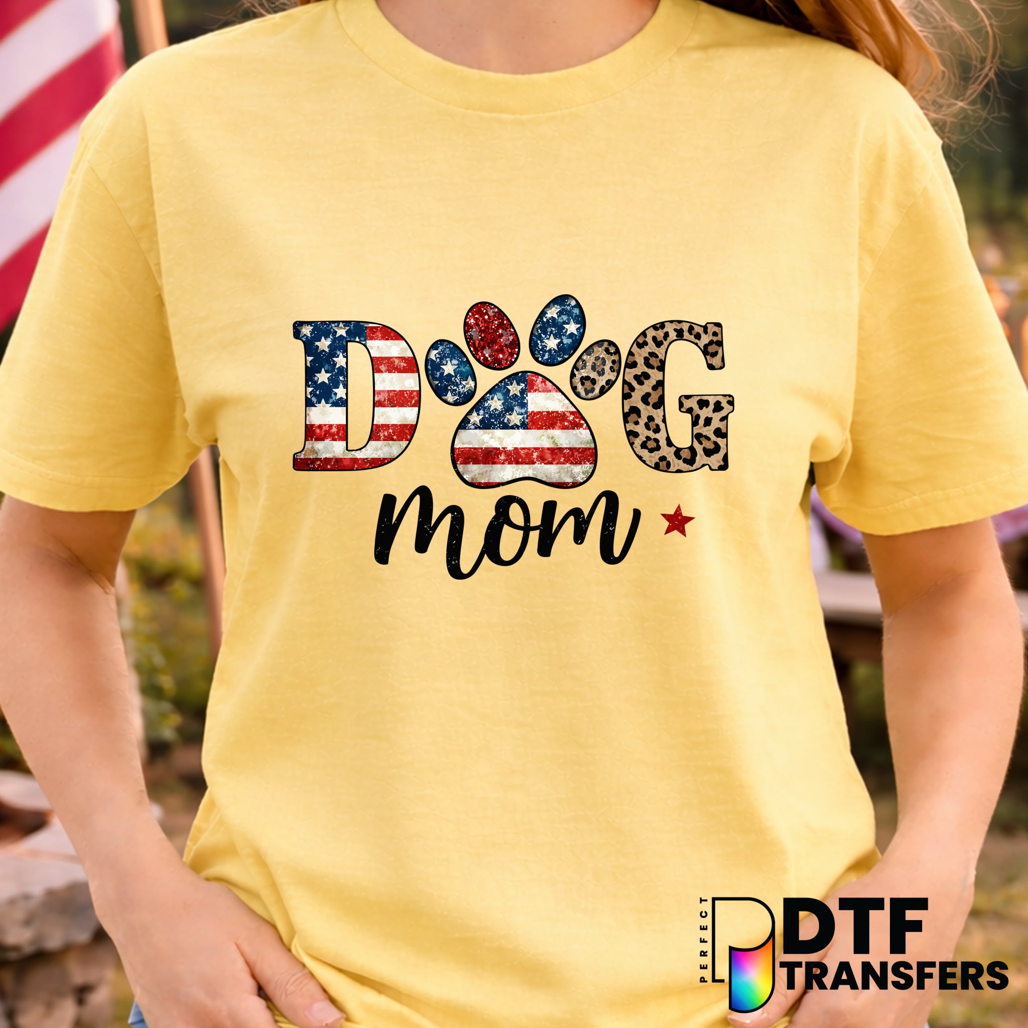 Dog Mom – Fourth of July DTF Transfer