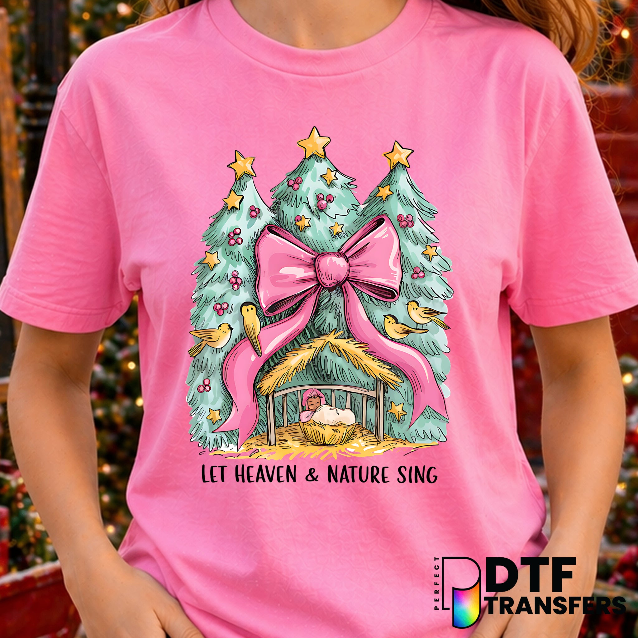 Let Heaven and Nature Sing – Christmas DTF Transfer