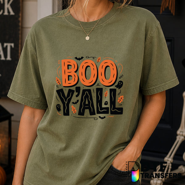 Boo Y'all – Halloween DTF Transfer