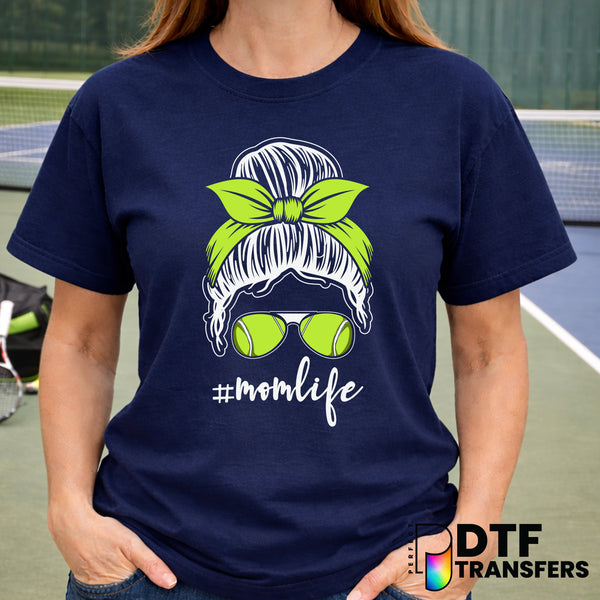 Tennis Mom Life Messy Bun – Tennis DTF Transfer
