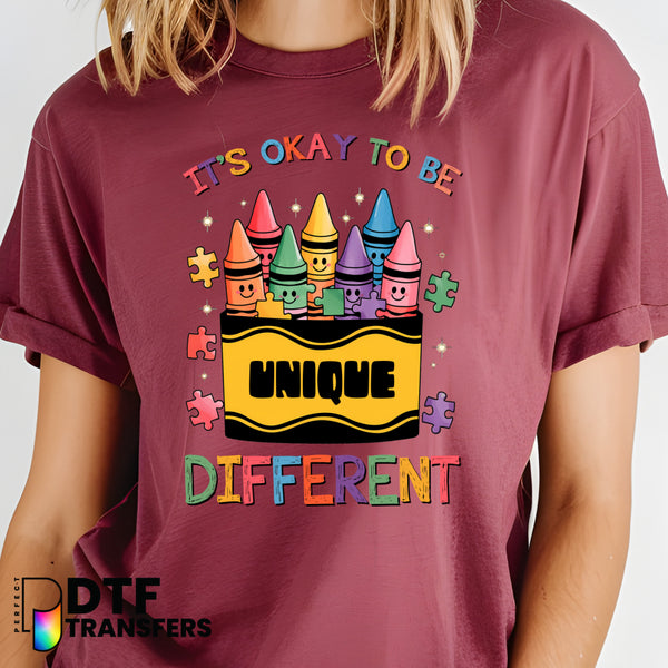IT'S OKAY TO BE DIFFERENT Crayons – Special Education DTF Transfer