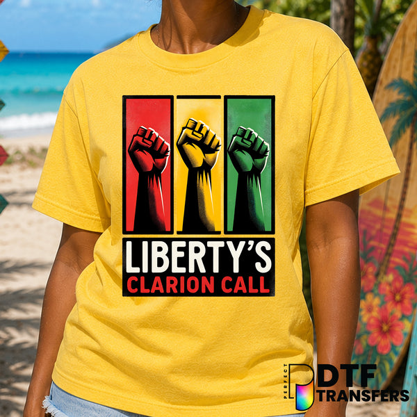 Liberty's Clarion Call Black History Month – DTF Transfer