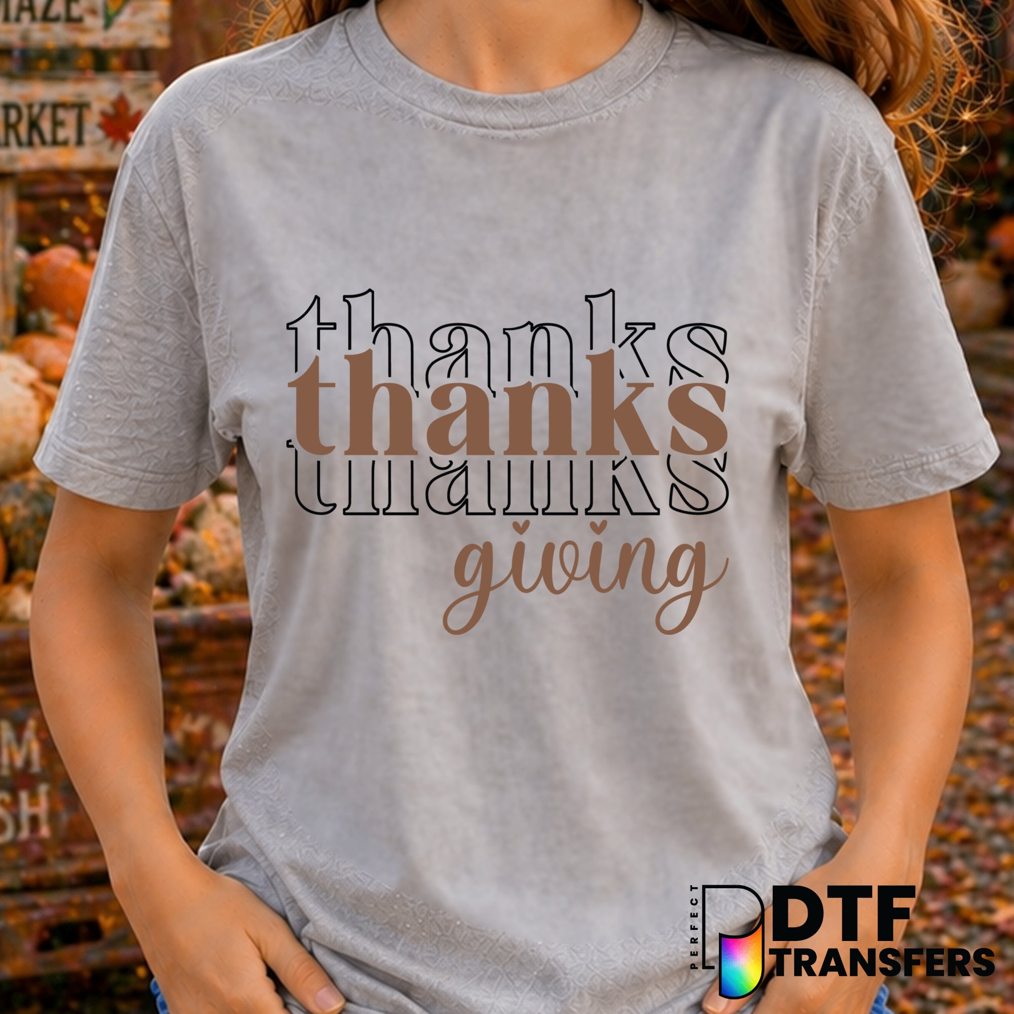 Thankful, Grateful, Blessed – Thanksgiving DTF Transfer